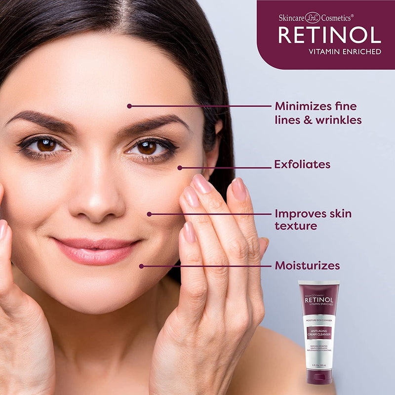 Daily Moisturizing Cream Cleanser with Gentle Exfoliation - Retinol Treatment
