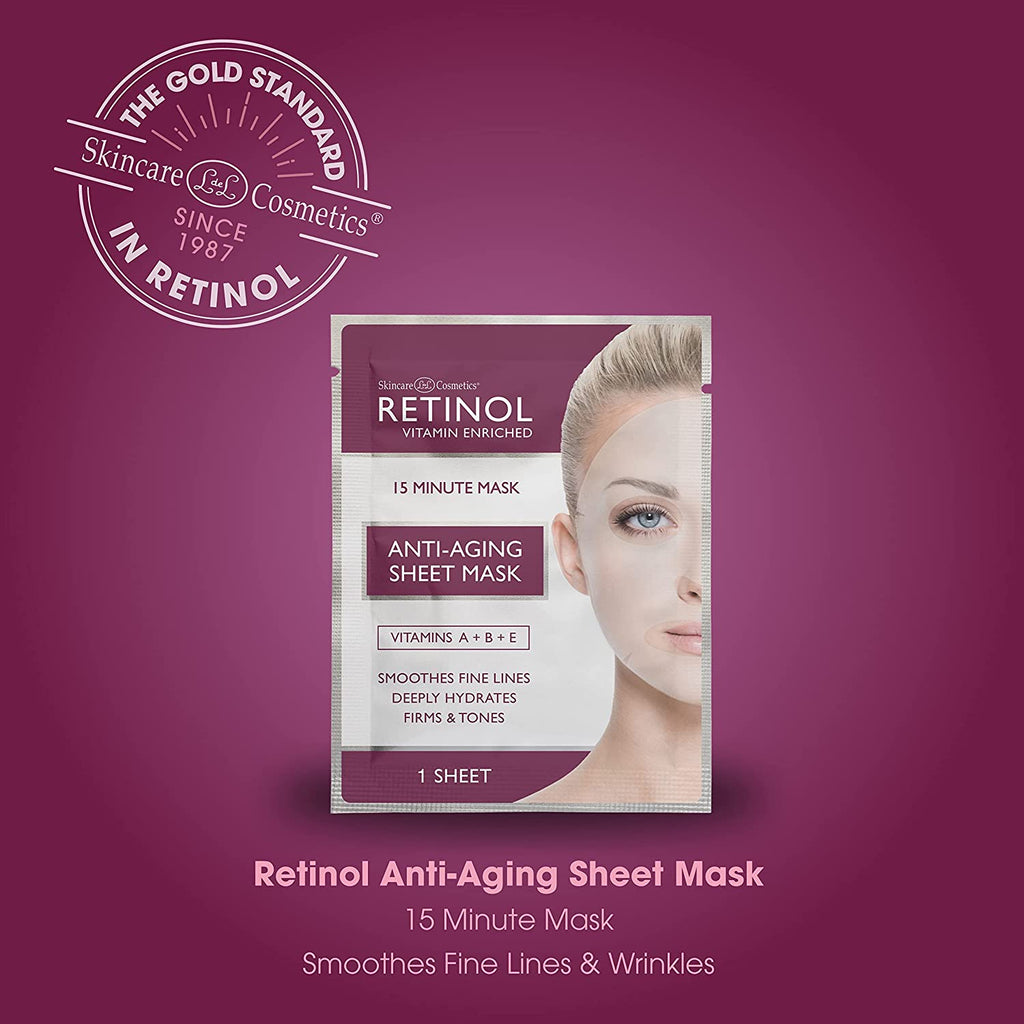 15-Minute Firming Sheet Mask with Retinol + Collagen (5-Pack) - Retinol Treatment