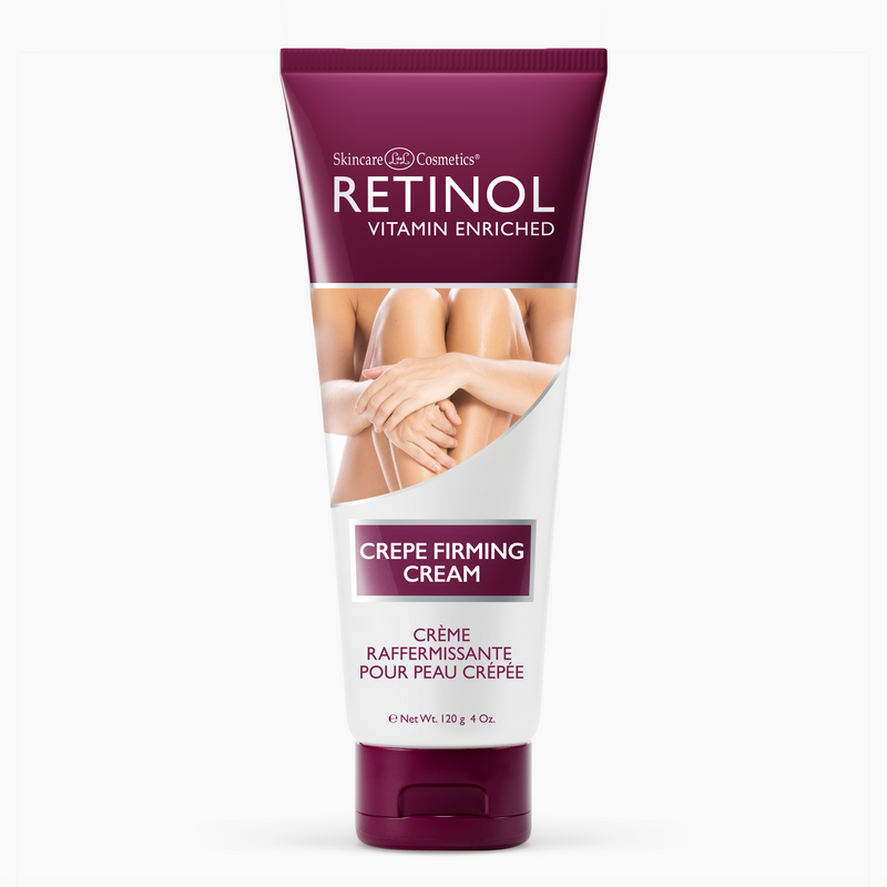 Retinol Vitamin Enriched Crepe Firming Cream tube with smoothing formula, 120g