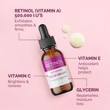 Firming and Toning Facial Serum with Vitamins A + C + E